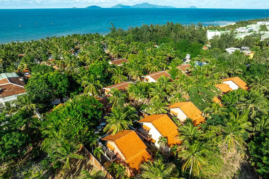 resort aerial view rmh le belhamy beach resort